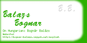 balazs bognar business card