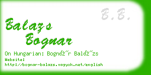 balazs bognar business card